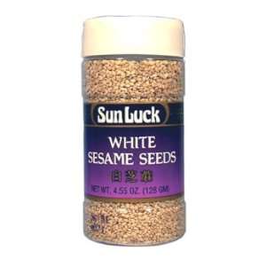 Sun Luck   White Sesame Seeds 4.55 Oz. Grocery & Gourmet Food