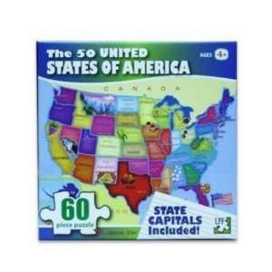  Puzzle 60 Piece USA Map In Counter Display Case Pack 24 