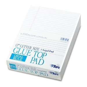  TOPS Products   TOPS   Glue Top Ruled Pads, Legal Rule, 8 