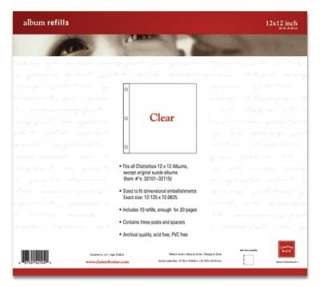 CHATTERBOX 12x12 Album Plastic Page Protector Refills  