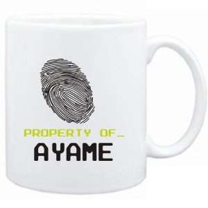  Mug White  Property of _ Ayame   Fingerprint  Female 