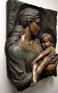 Bill Mack Devotion Mother & Child no frame Hand Signed Bronze Art 