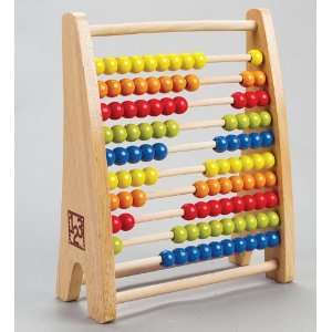  Hape Wooden Rainbow Colored Bead Abacus Toys & Games