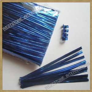  1000pcs 4 Metallic Blue Twist Ties: Everything Else