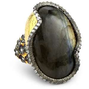 Azaara Hot Rocks Labradorite Edge Ring, Size 6 Jewelry