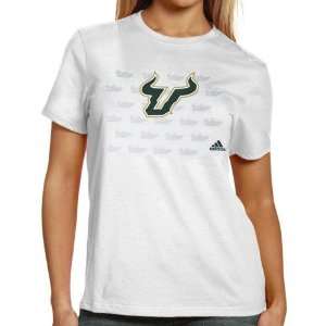  adidas South Florida Bulls Ladies White Inside The Lines T 