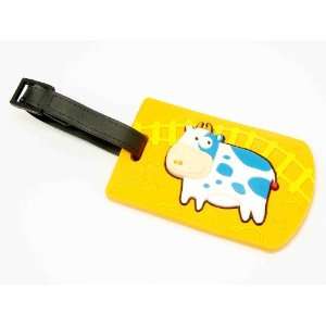  Travel Accessory Personalized Rubber Luggage Tag Yellow 
