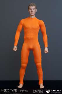 Triad 1/6 HERO TYPE MALE ORANGE spandex body suit  