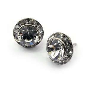  Clear Swarovski and Clear Sparkling Crystal Stud Earrings 