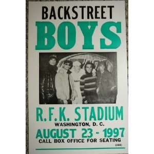 Backstreet Boys 1997 Washington, Dc Concert Poster
