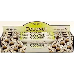 Tulasi Incense Coconut 20 Stick Hex Pack