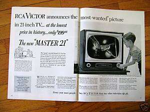 1954 RCA Victor TV Television Ad The New Master 21  