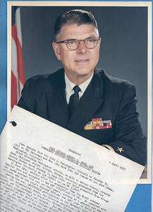 1970 USN Rear Admiral Arthur G. Esch Photo Biography  