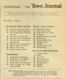 Town Journal Magazine Motels Rube Goldberg Tobacco 1954  
