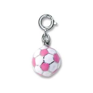  Pink Soccer Ball Charm For Childrens Bracelets by CharmIt 