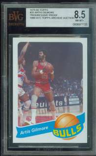1979 80 TOPPS # 25 ARTIS GILMORE ( PROOF SET OF 7 ) BGS 9 SOLO FINEST 