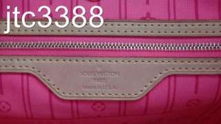   RECEIPT Louis Vuitton Stephen ROSE Neverfull MM Shoulder Bag Free SHip