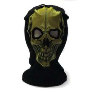    Yellow Green Skeleton Face Ski Mask Gothic Beanie Hat Toys & Games