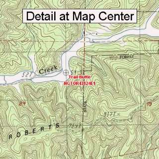  USGS Topographic Quadrangle Map   Trail Butte, Oregon 