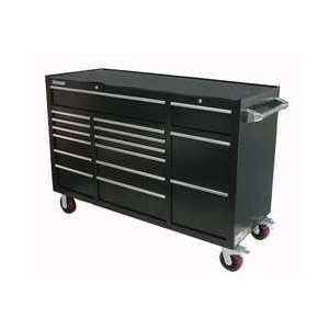 Westward 13H106 Rolling Cabinet, 60 x 24 x42 In, 16 Dr, Blk  