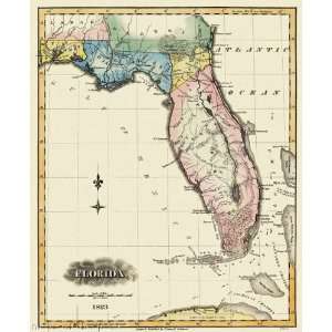  STATE OF FLORIDA (FL) BY FIELDING LUCAS 1823 MAP