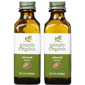 Simply Organic Almond Extract, Certified Organic, Containers, 2 oz, 2 