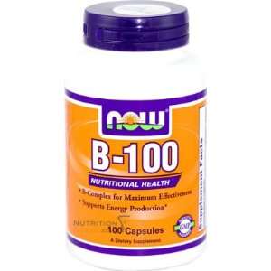 Now Vitamin B Complex 100mg, 100 Capsule