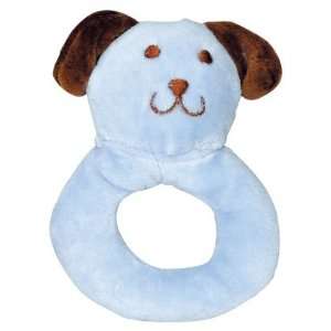 green sprouts by i play Organic Velour Ring Rattle   Cornflower Dog