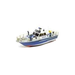  RC Police Boat W/Working Lights And Removable Lifeboat 