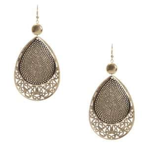  G by GUESS Layered Tear Drop Discs Earrings, GOLD: Jewelry