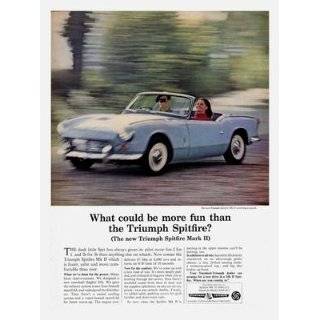 Retro Car Prints: Triumph Spitfire   Car Advertisement 1960s Print 