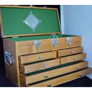  6 Drawer Hobby Machinists Wooden Tool Box: Home 