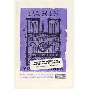   Paris Notre Dame art Bank of America Print Ad (50562): Home & Kitchen