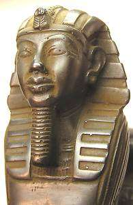 Heavy Basalt Statue Paperweight of The Sphinx Man Lion  