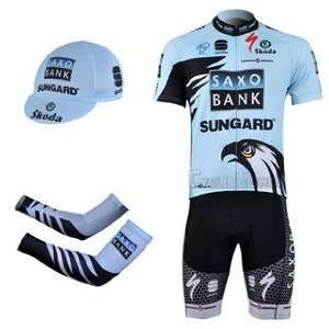  11 Saxo Bank SAXO BANK short sleeve suit + ride + riding a 