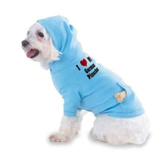  I Love/Heart German Pinscher Hooded (Hoody) T Shirt with pocket 