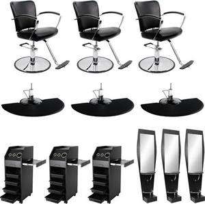 Salon Styling Station Chair Mat Trolley Package DP 3A  
