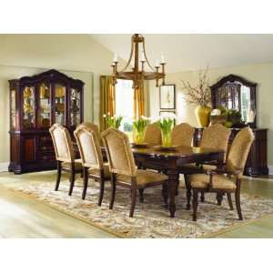   Trestle Table Dining Set with Upholstered Chairs: Home & Kitchen