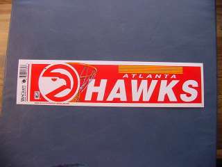 Vintage NBA Atlanta Hawks Bumper Sticker  