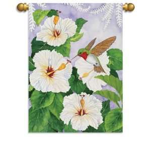  Red Throated Hummer Garden Flag Banner 29 X 42: Patio 
