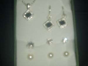 NECKLACE AND EARRINGS TRIO SET BY AVON, BNIB, PRESENTED IN A GIFT BOX 