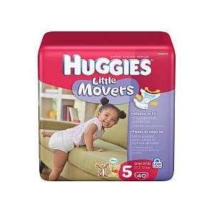  Huggies 40Ct Natural Fit Diaper Mega Pack   Size 5 Toys 