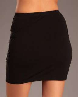 Morphine Generation Black Studded Skirt, Ladies Size Large NEW, SALE 