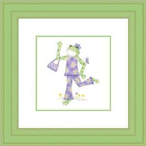  Frog With Purse Framed Lithograph