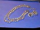 Vintage Mad Men Era Signed Hattie Carnegie Necklace Earrings Glass 