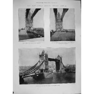    1894 TOWER BRIDGE LONDON BASCULES RIVER THAMES: Home & Kitchen