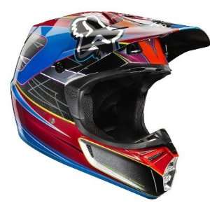  Fox Racing V3 Steel Faith Helmet Silver M: Automotive