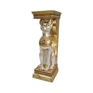   Egyptian cat goddess statue Bastet Pedestal sculpture: Everything Else