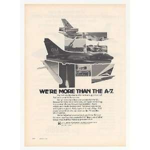  1975 LTV Aerospace More Than A 7 Aircraft 747 DC 10 Print 