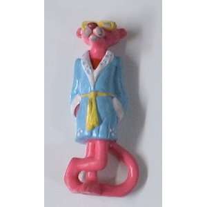    Vintage Pvc Figure  Pink Panther in Bathrobe 